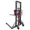 Pake Handling Tools Manual Stacker, 2200 lb. Cap, 63" Lift Height, Straddle Leg, Adjustable Fork PAKMS03